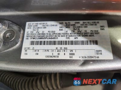 Zdjęcie 13 z 13 samochodu: 2023 FORD ESCAPE ST LINE VIN:1FMCU9MN5PUA64531 - miniatura