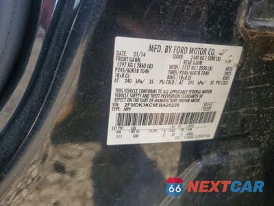Zdjęcie 13 z 13 samochodu: 2014 FORD EDGE LIMITED VIN:2FMDK3KC9EBA26229 - miniatura
