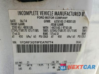 Zdjęcie 12 z 12 samochodu: 2015 FORD F350 SUPER DUTY VIN:1FDRF3GT8FEA76774 - miniatura