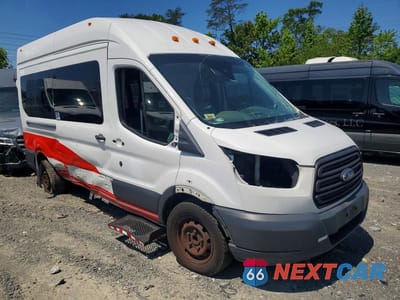 Czwarte zdjęcie samochodu z boku: 2018 FORD TRANSIT T-350 HANDICAP ACCESSIBLE HIGH R VIN:1FTBW2XM0JKB53155 - miniatura