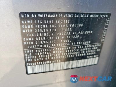 Zdjęcie 13 z 13 samochodu: 2021 VOLKSWAGEN TIGUAN SE VIN:3VV2B7AX7MM014117 - miniatura