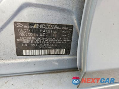 Zdjęcie 12 z 12 samochodu: 2011 HYUNDAI SONATA LIMITED VIN:5NPEC4AC0BH254360 - miniatura