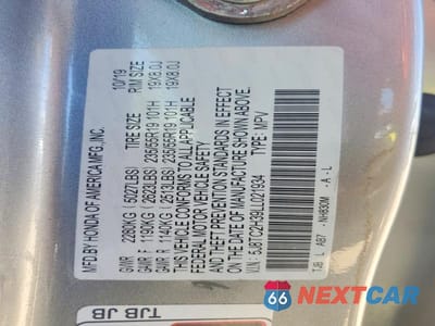 Zdjęcie 12 z 12 samochodu: 2020 ACURA RDX VIN:5J8TC2H39LL021934 - miniatura
