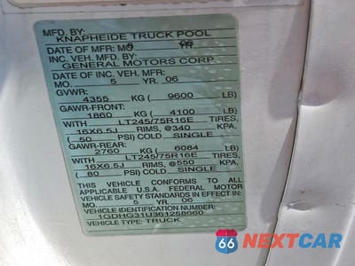 Zdjęcie 12 z 12 samochodu: 2006 GMC SAVANA CUTAWAY G3500 VIN:1GDHG31U361258660 - miniatura