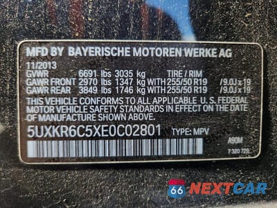 Zdjęcie 14 z 14 samochodu: 2014 BMW X5 XDRIVE50I VIN:5UXKR6C5XE0C02801 - miniatura