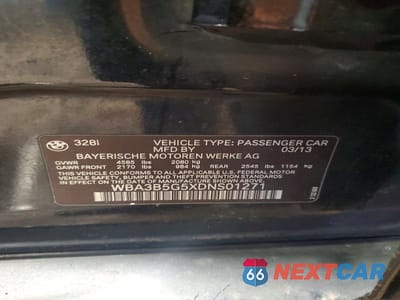 Zdjęcie 13 z 13 samochodu: 2013 BMW 328 XI SULEV VIN:WBA3B5G5XDNS01271 - miniatura