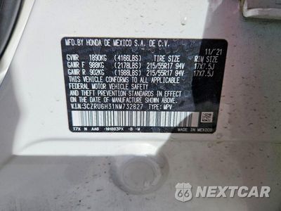Zdjęcie 13 z 13 samochodu: 2022 HONDA HR-V LX VIN:3CZRU6H31NM732827 - miniatura