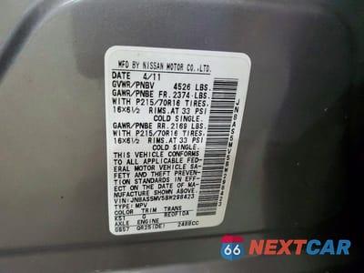 Zdjęcie 13 z 13 samochodu: 2011 NISSAN ROGUE S VIN:JN8AS5MV5BW298423 - miniatura