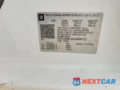 Zdjęcie 12 z 12 samochodu: 2018 GMC SIERRA K1500 SLT VIN:3GTU2NEJ5JG639711 - miniatura