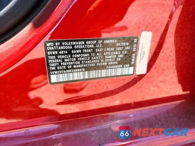 Zdjęcie 12 z 12 samochodu: 2015 VOLKSWAGEN PASSAT SEL VIN:1VWCV7A38FC088378 - miniatura