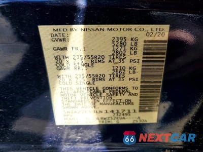Zdjęcie 14 z 14 samochodu: 2020 NISSAN MURANO SL VIN:5N1AZ2CS4LN141711 - miniatura