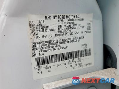 Zdjęcie 12 z 12 samochodu: 2013 FORD F350 SUPER DUTY VIN:1FT8W3BT6DEA38271 - miniatura