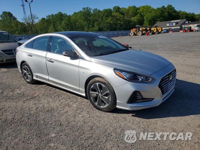Czwarte zdjęcie samochodu z boku: 2018 HYUNDAI SONATA HYBRID LIMITED VIN:KMHE34L37JA087395 - miniatura
