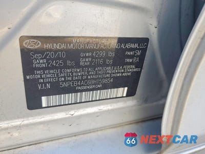 Zdjęcie 12 z 12 samochodu: 2011 HYUNDAI SONATA GLS VIN:5NPEB4AC6BH159854 - miniatura