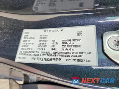 Zdjęcie 12 z 12 samochodu: 2024 TESLA MODEL 3 VIN:5YJ3E1EB5RF799996 - miniatura