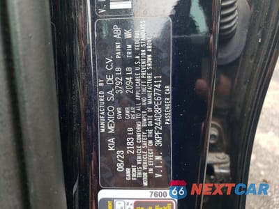 Zdjęcie 12 z 12 samochodu: 2023 KIA FORTE LX VIN:3KPF24AD8PE677411 - miniatura