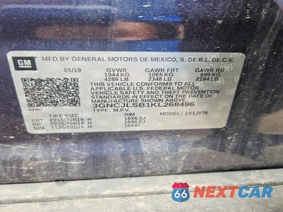 Zdjęcie 12 z 12 samochodu: 2019 CHEVROLET TRAX 1LT VIN:3GNCJLSB1KL268496 - miniatura