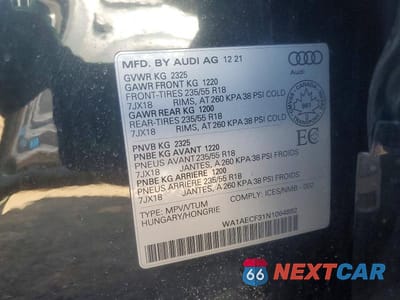 Zdjęcie 13 z 13 samochodu: 2022 AUDI Q3 KOMFORT 45 VIN:WA1AECF31N1064892 - miniatura