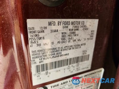 Zdjęcie 12 z 12 samochodu: 2010 FORD EXPEDITION EDDIE BAUER VIN:1FMJU1J52AEB03462 - miniatura
