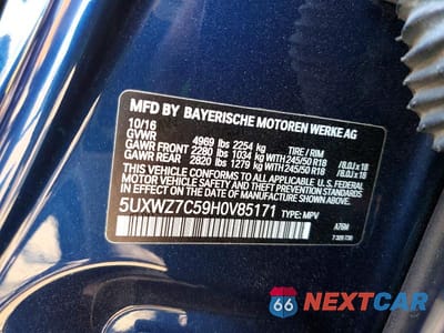 Zdjęcie 13 z 13 samochodu: 2017 BMW X3 SDRIVE28I VIN:5UXWZ7C59H0V85171 - miniatura