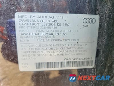 Zdjęcie 13 z 13 samochodu: 2014 AUDI Q5 PREMIUM PLUS VIN:WA1LFAFP3EA059643 - miniatura