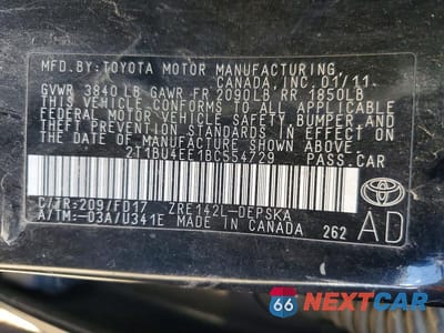Zdjęcie 13 z 13 samochodu: 2011 TOYOTA COROLLA S VIN:2T1BU4EE1BC554729 - miniatura