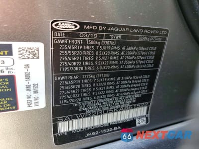 Zdjęcie 13 z 13 samochodu: 2019 LAND ROVER RANGE ROVER SPORT HSE VIN:SALWR2RU5KA861522 - miniatura