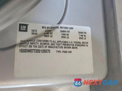 Zdjęcie 12 z 12 samochodu: 2005 CADILLAC STS VIN:1G6DW677250126070 - miniatura