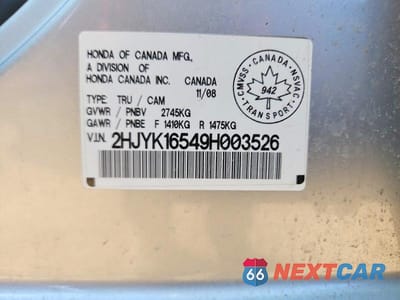 Zdjęcie 13 z 13 samochodu: 2009 HONDA RIDGELINE RTL VIN:2HJYK16549H003526 - miniatura