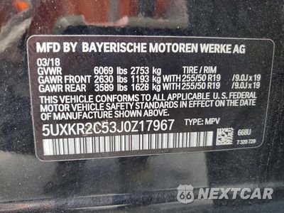 Zdjęcie 13 z 13 samochodu: 2018 BMW X5 SDRIVE35I VIN:5UXKR2C53J0Z17967 - miniatura