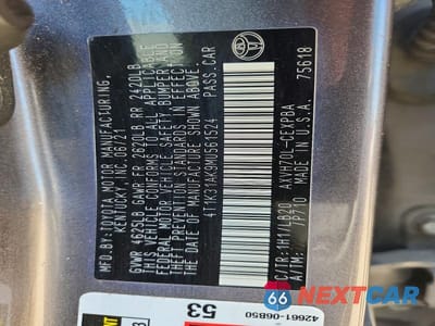 Zdjęcie 12 z 12 samochodu: 2021 TOYOTA CAMRY XSE VIN:4T1K31AK9MU561524 - miniatura