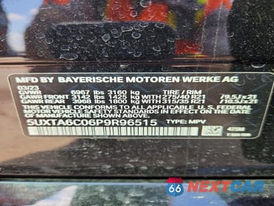 Zdjęcie 12 z 12 samochodu: 2023 BMW X5 XDRIVE45E VIN:5UXTA6C06P9R96515 - miniatura
