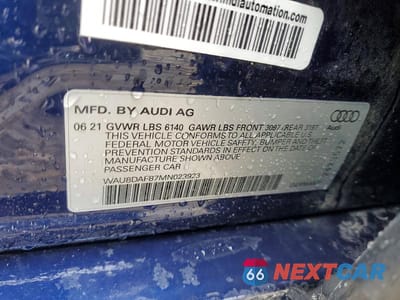 Zdjęcie 12 z 12 samochodu: 2021 AUDI A8 L VIN:WAU8DAF87MN023923 - miniatura