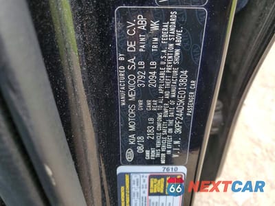 Zdjęcie 12 z 12 samochodu: 2019 KIA FORTE LXS VIN:3KPF24AD5KE013804 - miniatura