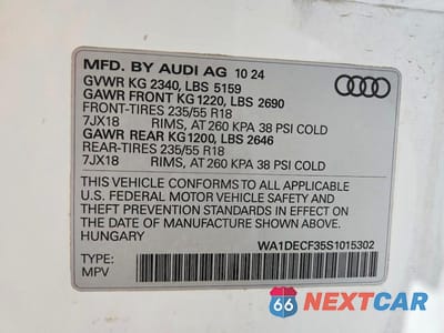 Zdjęcie 13 z 13 samochodu: 2025 AUDI Q3 PREMIUM S LINE 45 VIN:WA1DECF35S1015302 - miniatura
