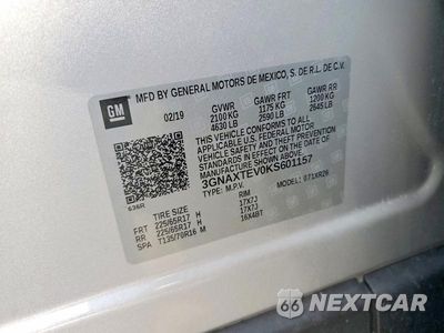 Zdjęcie 13 z 13 samochodu: 2019 CHEVROLET EQUINOX LT VIN:3GNAXTEV0KS601157 - miniatura