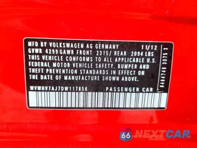 Zdjęcie 13 z 13 samochodu: 2013 VOLKSWAGEN GTI VIN:WVWHV7AJ7DW117856 - miniatura