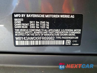 Zdjęcie 13 z 13 samochodu: 2024 BMW I4 EDRIVE 35 VIN:WBY43AW0XRFR69982 - miniatura