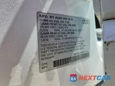 Zdjęcie 13 z 13 samochodu: 2024 AUDI Q3 PREMIUM S LINE 45 VIN:WA1DECF35R1117113 - miniatura
