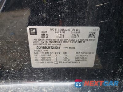 Zdjęcie 12 z 12 samochodu: 2015 CHEVROLET SILVERADO K1500 LT VIN:1GCVKREC5FZ259269 - miniatura