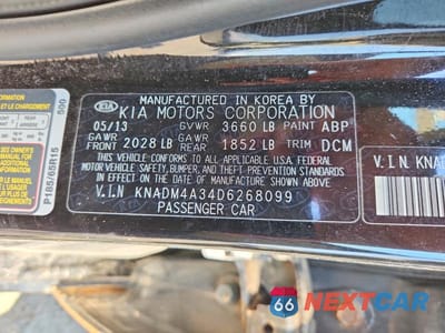 Zdjęcie 12 z 12 samochodu: 2013 KIA RIO LX VIN:KNADM4A34D6268099 - miniatura