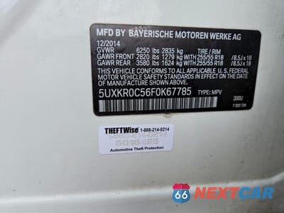 Zdjęcie 13 z 13 samochodu: 2015 BMW X5 XDRIVE35I VIN:5UXKR0C56F0K67785 - miniatura