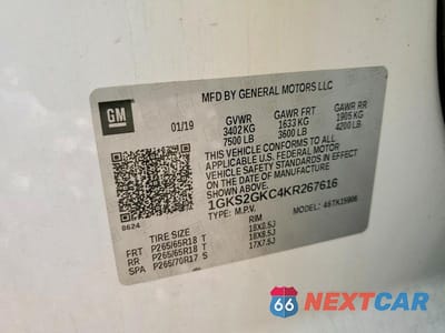 Zdjęcie 13 z 13 samochodu: 2019 GMC YUKON XL K1500 SLT VIN:1GKS2GKC4KR267616 - miniatura