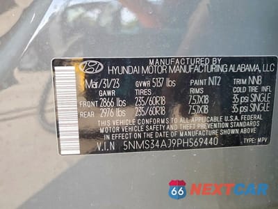 Zdjęcie 14 z 14 samochodu: 2020 HYUNDAI SANTA FE SEL PREMIUM VIN:5NMS34AJ9PH569440 - miniatura