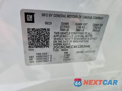 Zdjęcie 12 z 12 samochodu: 2019 CHEVROLET SILVERADO LD C1500 VIN:2GCRCNEC4K1203446 - miniatura