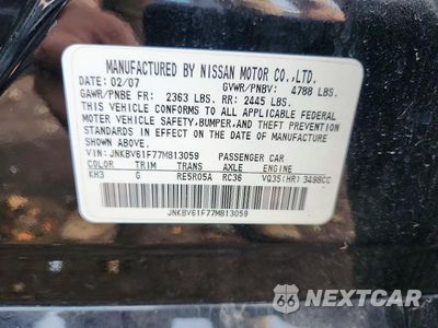 Zdjęcie 12 z 12 samochodu: 2007 INFINITI G35 X VIN:JNKBV61F77M813059 - miniatura