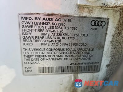 Zdjęcie 13 z 13 samochodu: 2018 AUDI Q7 PREMIUM PLUS VIN:WA1LHAF75JD032057 - miniatura
