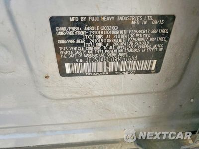 Zdjęcie 13 z 13 samochodu: 2016 SUBARU FORESTER 2.5I VIN:JF2SJABC7GH451684 - miniatura