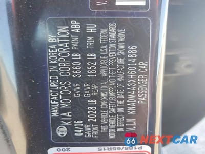 Zdjęcie 12 z 12 samochodu: 2017 KIA RIO LX VIN:KNADM4A3XH6014886 - miniatura