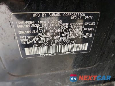Zdjęcie 13 z 13 samochodu: 2017 SUBARU FORESTER 2.5I TOURING VIN:JF2SJAWC1HH803797 - miniatura